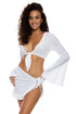 Luli Fama Cosita Buena Resortwear Ruffle Sarong Mini Skirt